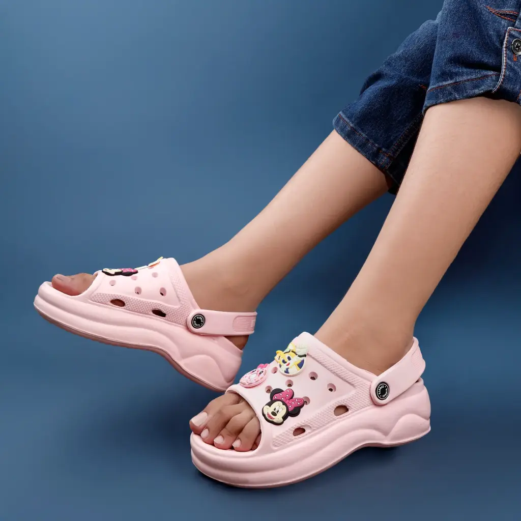 Women’s & Girl's Cute Clogs/Open Toe Design with EVA Injection Sole Cushion, Pillow-Like Comfort for Indoor & Outdoor Use PF-1260