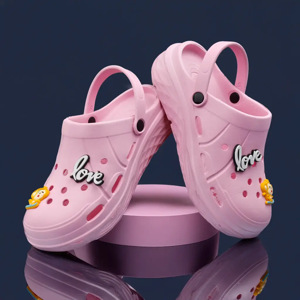  Women's Love Casual Clogs with Adjustable Back Strap for Girl's PF-304