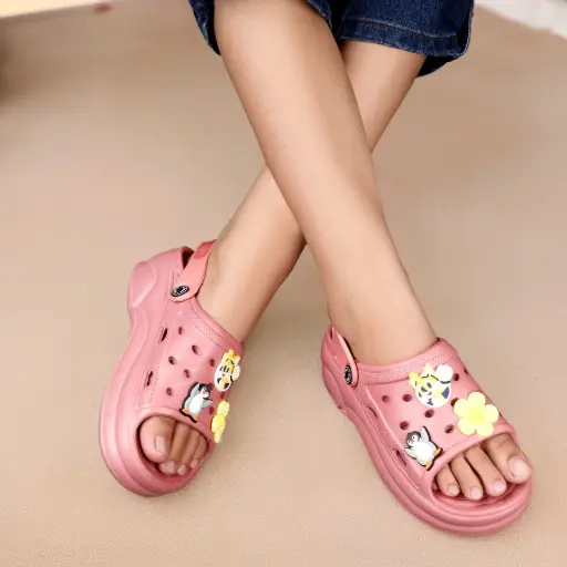 Women’s & Girl's Cute Clogs/Open Toe Design with EVA Injection Sole Cushion, Pillow-Like Comfort for Indoor & Outdoor Use PF-1260